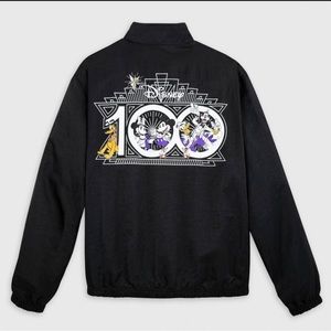 Disney 100 Years Of Wonder Black Unisex Windbreaker Jacket XS